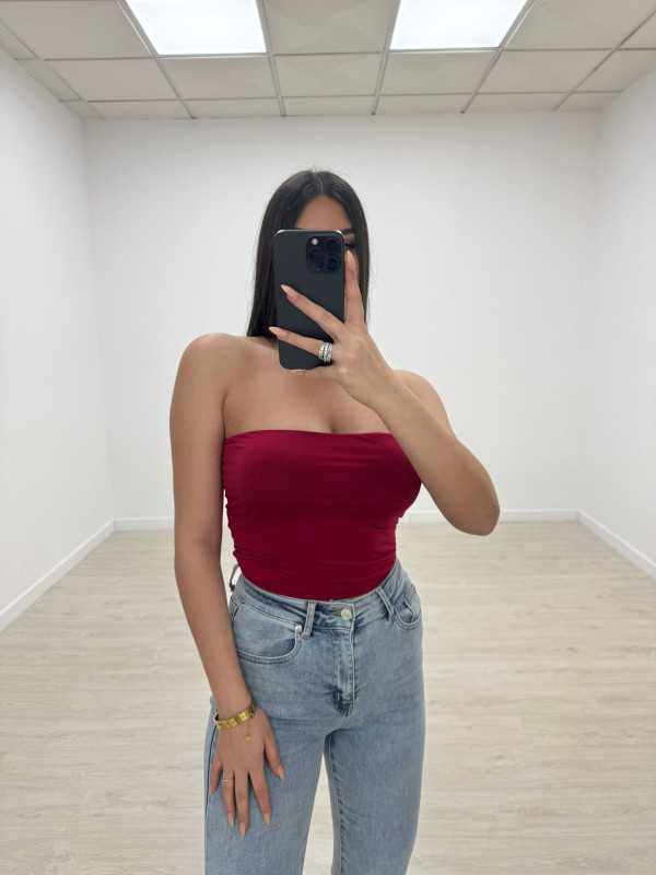 TOP BANDA LAZADA ROJO